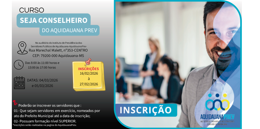 Seja conselheiro Aquidauna Prev 2026